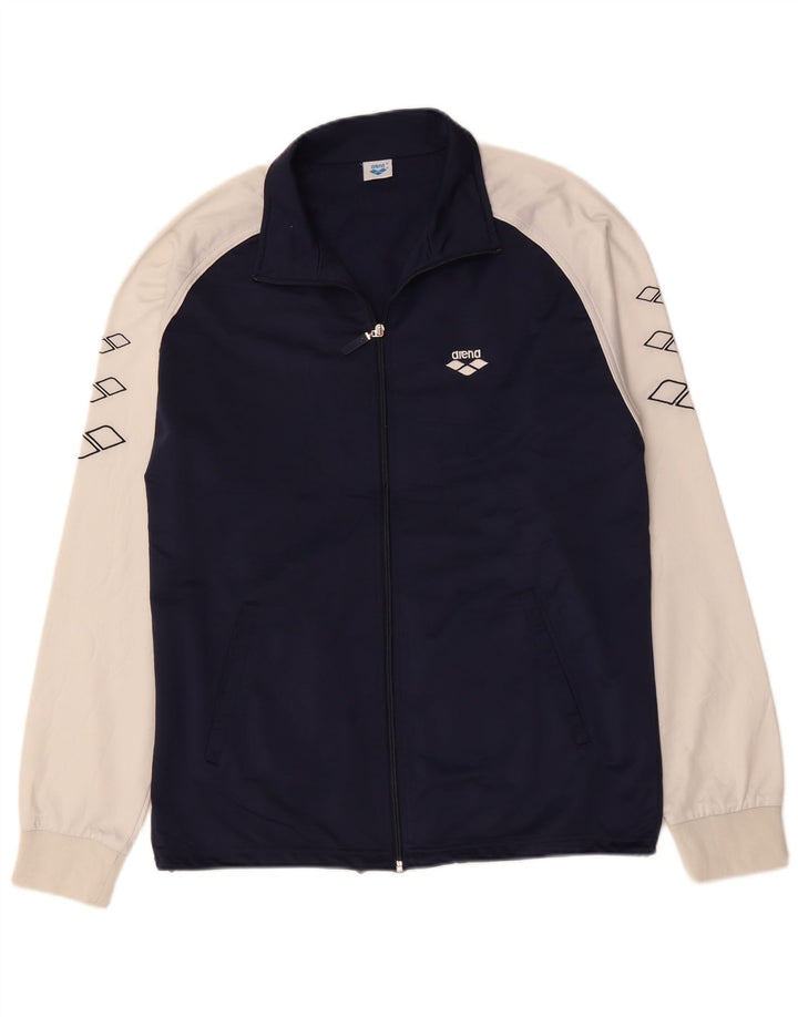 Ανδρική φόρμα γυμναστικής γραφική ARENA Top Jacket Medium Navy Blue Colourblock