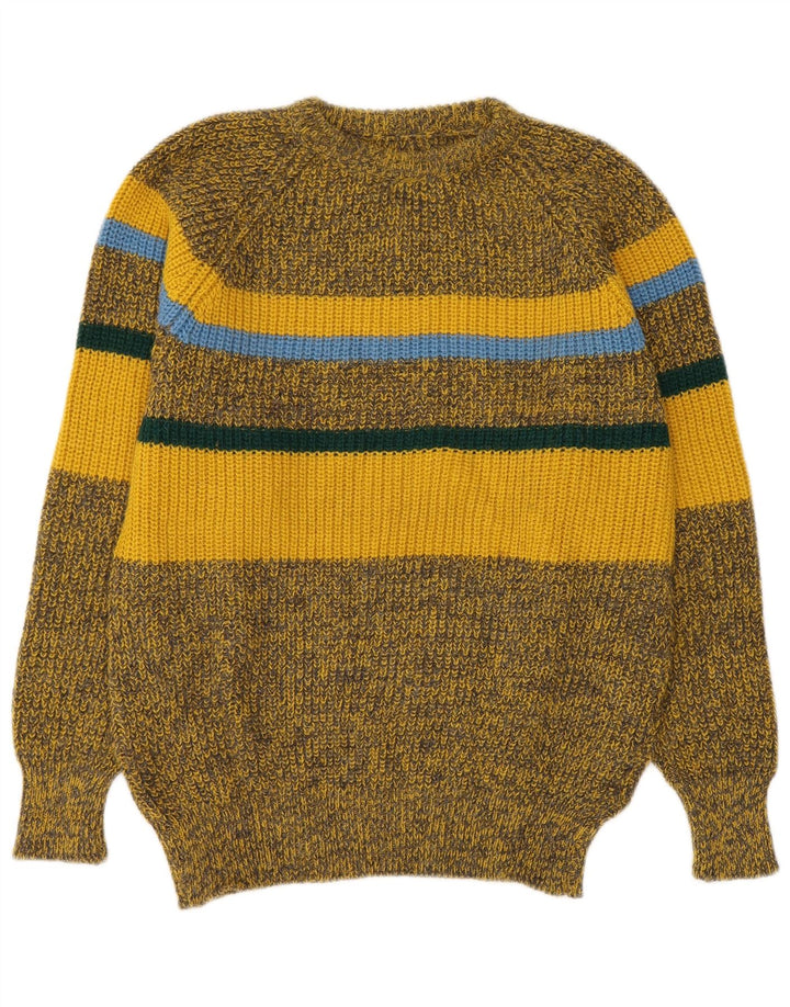 Ανδρικό πουλόβερ Vintage Crew Neck Jumper Μεγάλο Χακί Ριγέ