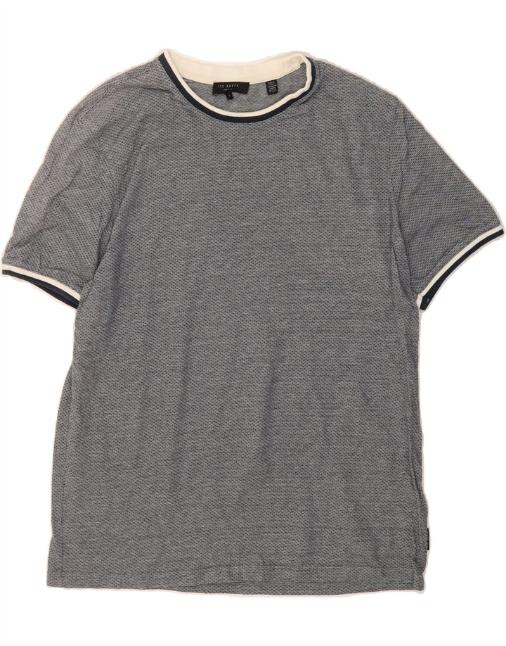 TED BAKER Mens T-Shirt Top Size 4 Large Grey Cotton Vintage Ted Baker and Second-Hand Ted Baker from Messina Hembry 