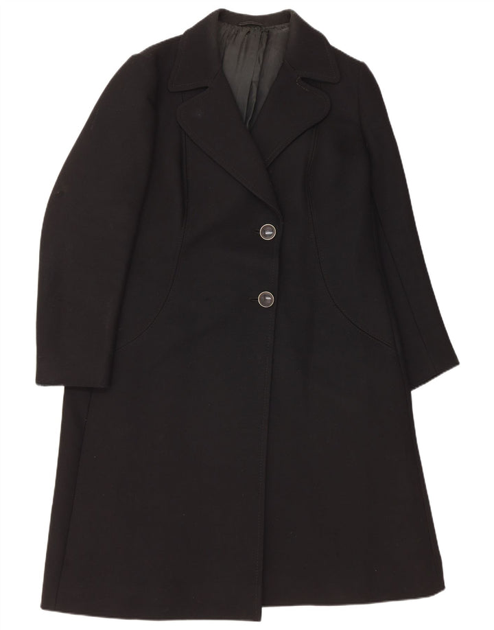 VINTAGE Γυναικείο Πανωφόρι UK 14 Medium Μαύρο