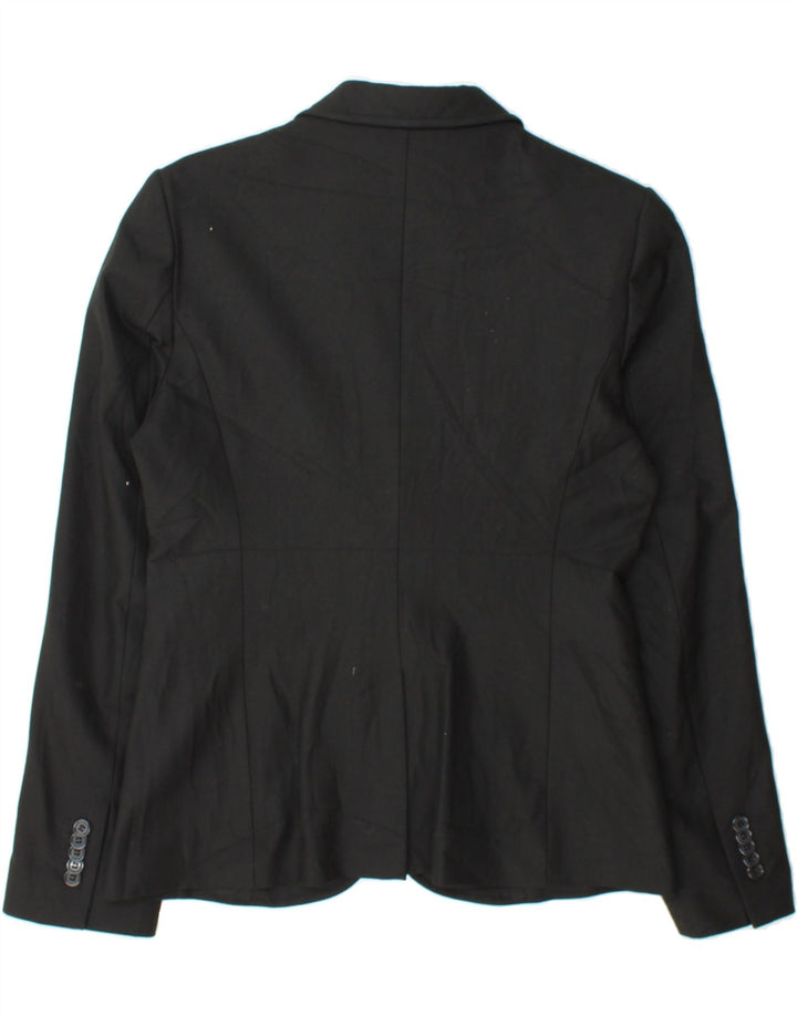 BENETTON Womens 2 Button Blazer Jacket IT 44 Medium Black Polyester Vintage Benetton and Second-Hand Benetton from Messina Hembry 