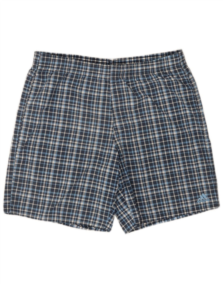 Ανδρικό σορτς κολύμβησης Adidas Small Blue Gingham Polyester