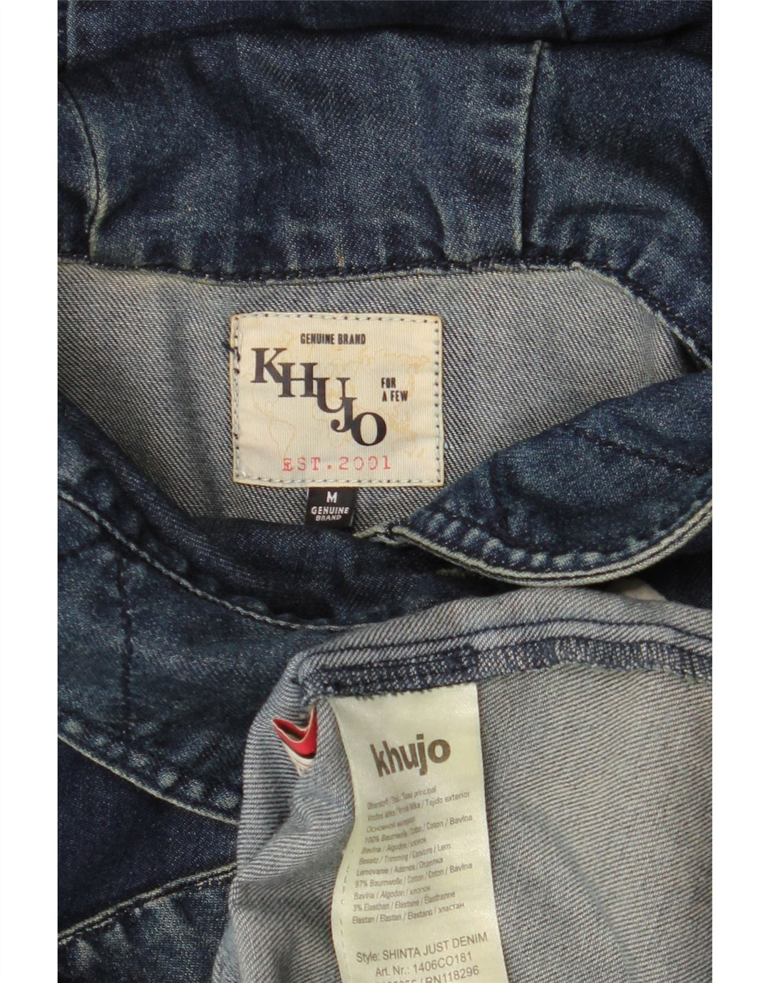 KHUJO Γυναικείο παλτό Duffle με κουκούλα UK 14 Medium Navy Blue Cotton