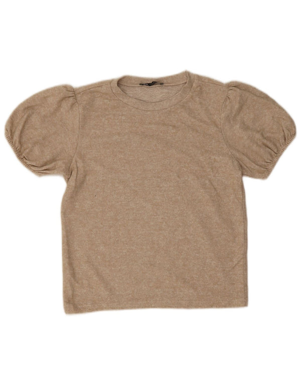Zara Γυναικεία Μπλούζα Τοπ UK 12 Medium Beige
