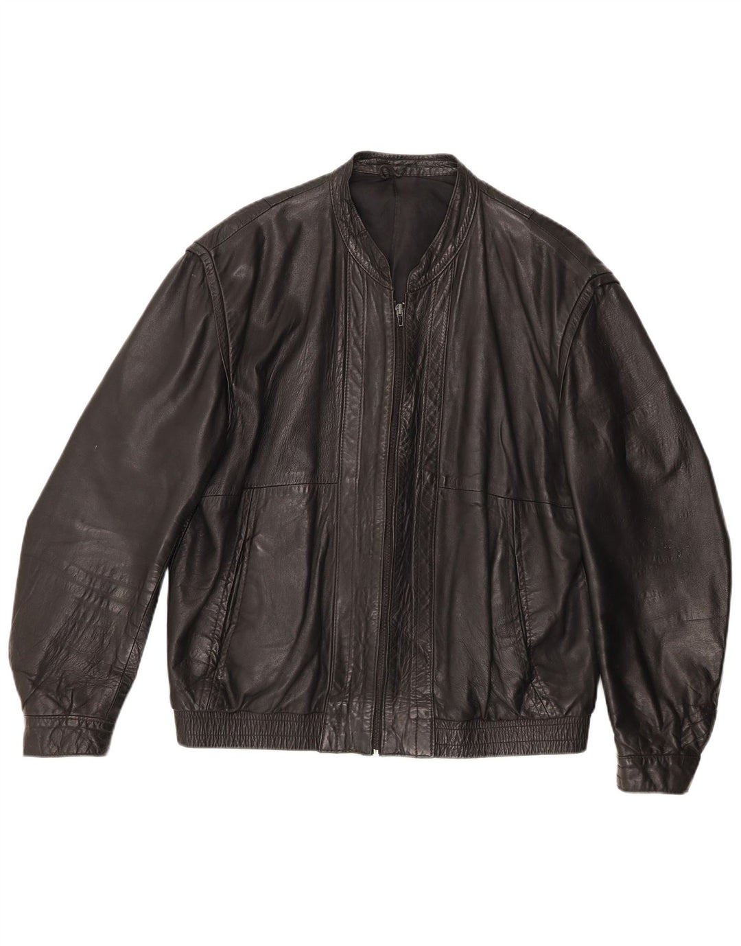 Vintage Ανδρικό Δερμάτινο Μπουφάν IT 46 Small Black Leather