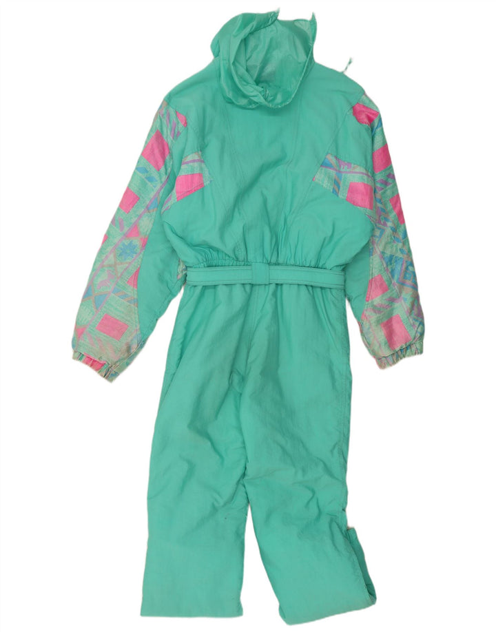 C.KEER Ανδρική φόρμα σκι με κουκούλα μεγάλη τιρκουάζ γεωμετρική