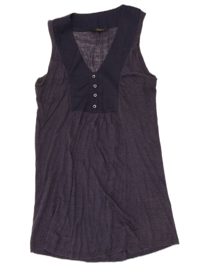 Max Mara Γυναικείο Γιλέκο Σαββατοκύριακου Top UK 8 Small Navy Blue