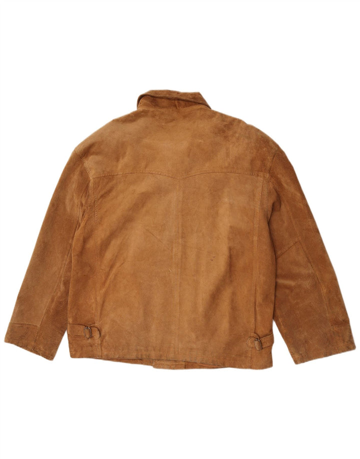 Les Boulevards Ανδρικό Suede Jacket IT 50 Large Brown Δερμάτινο