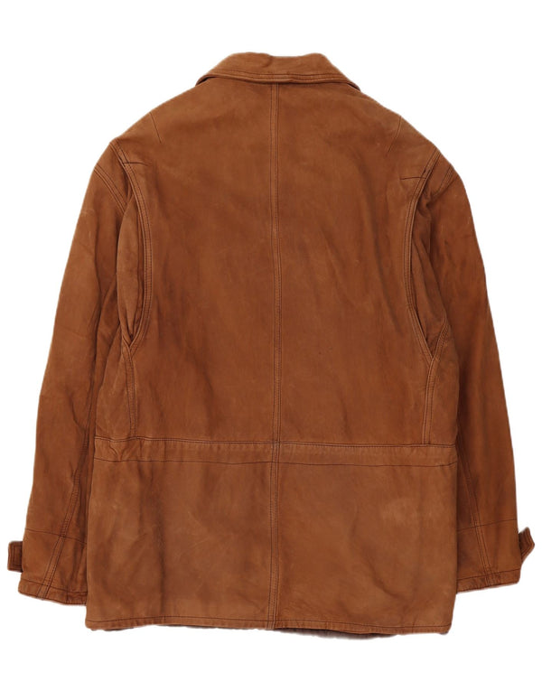 VINTAGE Ανδρικό Δερμάτινο Παλτό UK 42 XL Καφέ
