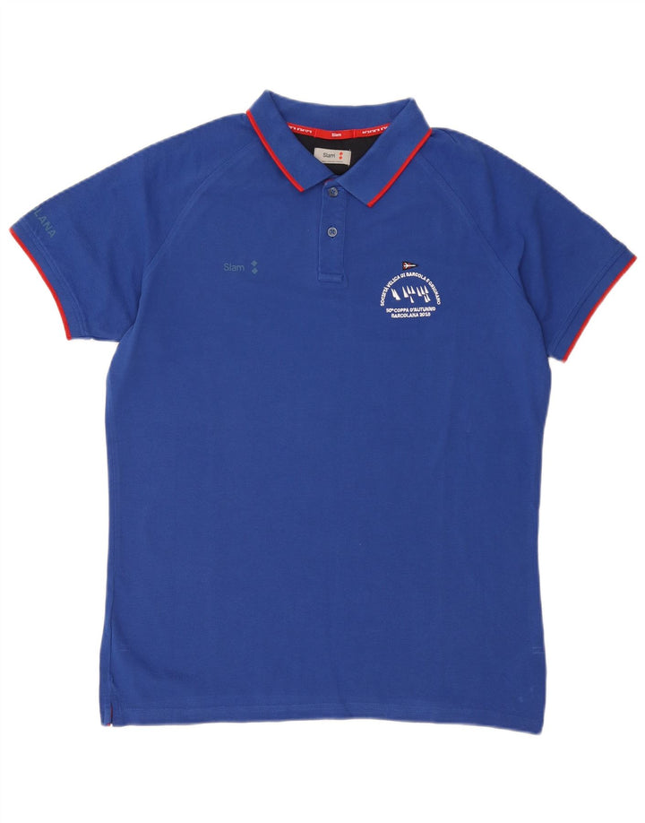 Ανδρικό Slam Graphic Polo πουκάμισο XL Μπλε βαμβακερό
