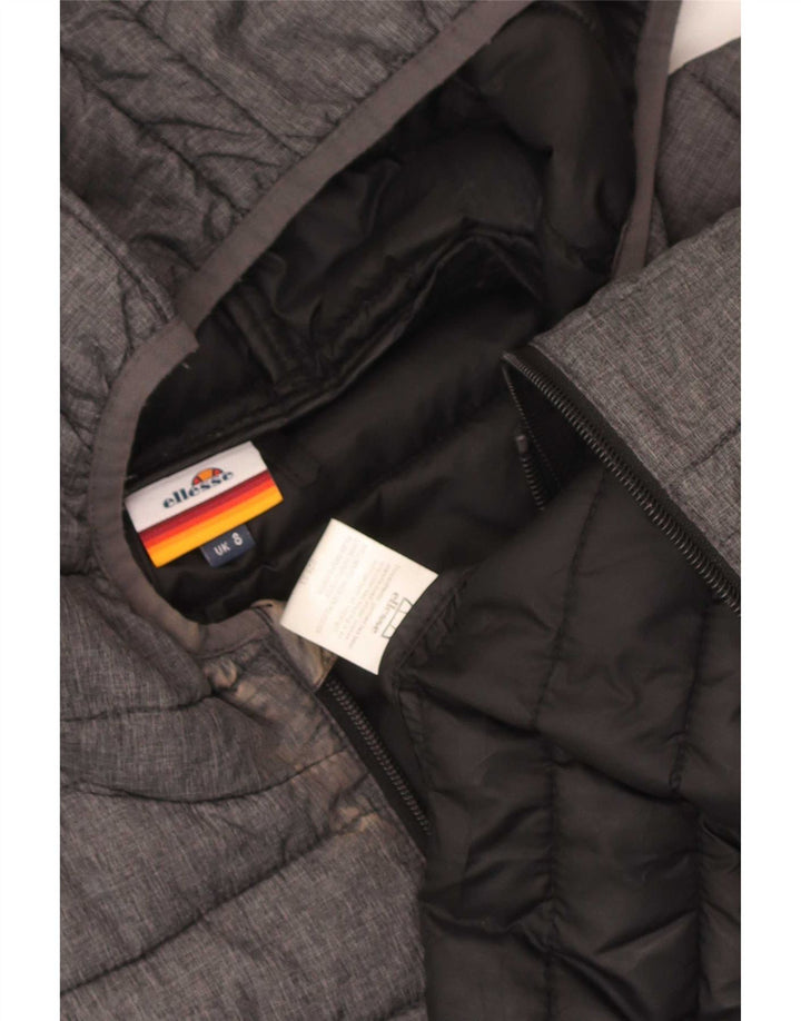 Ellesse Γυναικείο μπουφάν με κουκούλα με επένδυση UK 8 Small Grey Polyester