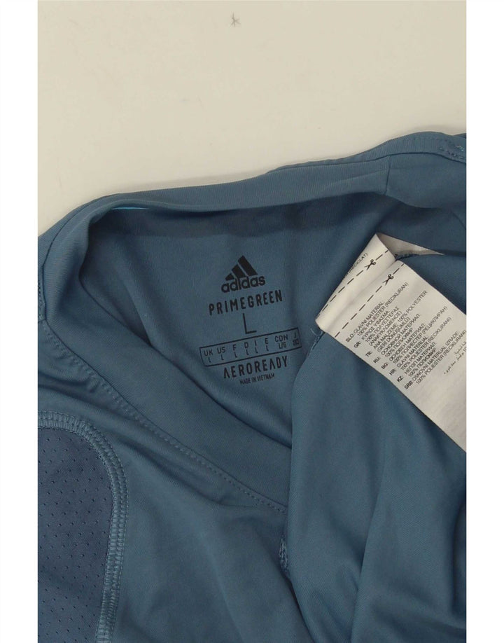 Adidas Ανδρικό T-Shirt Aeroready Top Large Blue Polyester