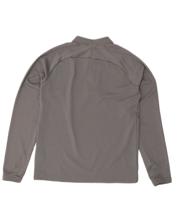 Nike Boys Dri Fit Top μακριά μανίκια 13-14 ετών XL γκρι ριγέ σπορ