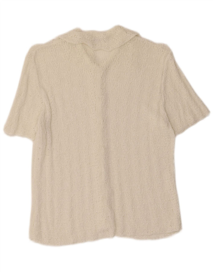 Marks & Spencer Γυναικεία κοντομάνικη μπλούζα UK 12 Medium Off White