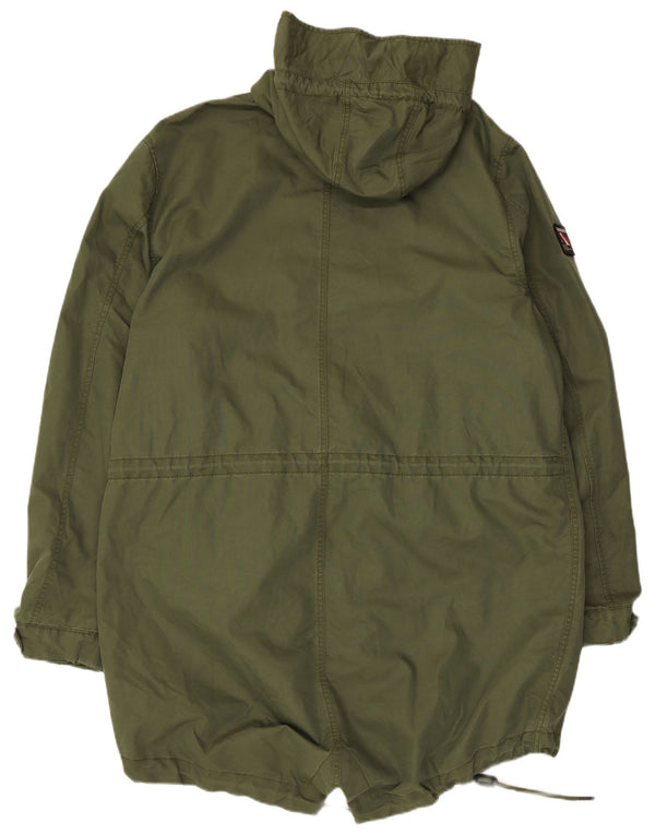 Superdry Ανδρικό μπουφάν Parka με κουκούλα UK 44 2XL Χακί βαμβακερό