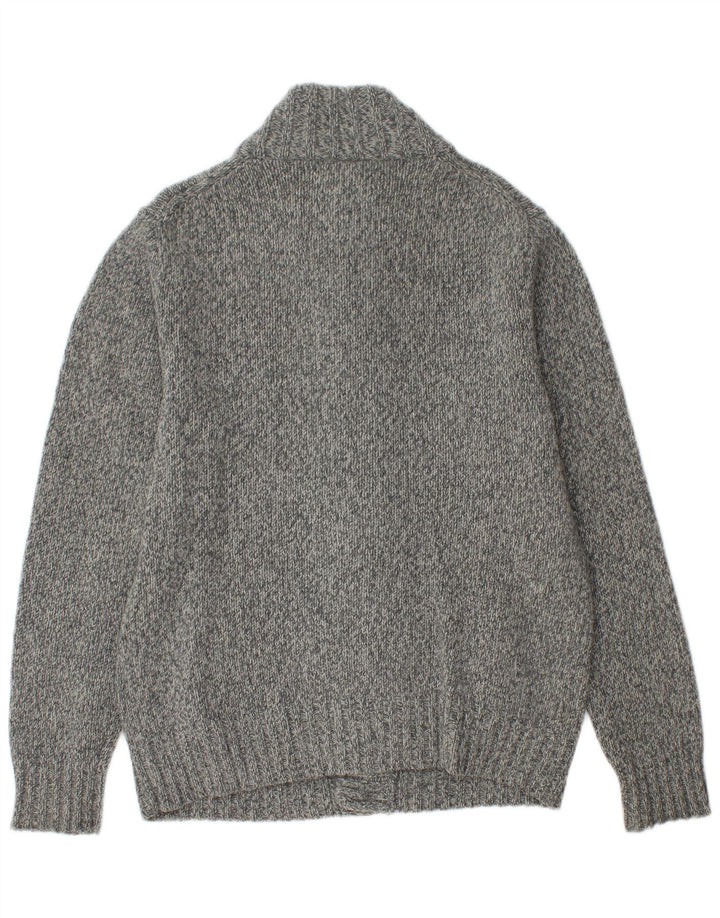 Ανδρικό πουλόβερ με ζακέτα McNeal XL Lambswool με γκρι φλύκταινες