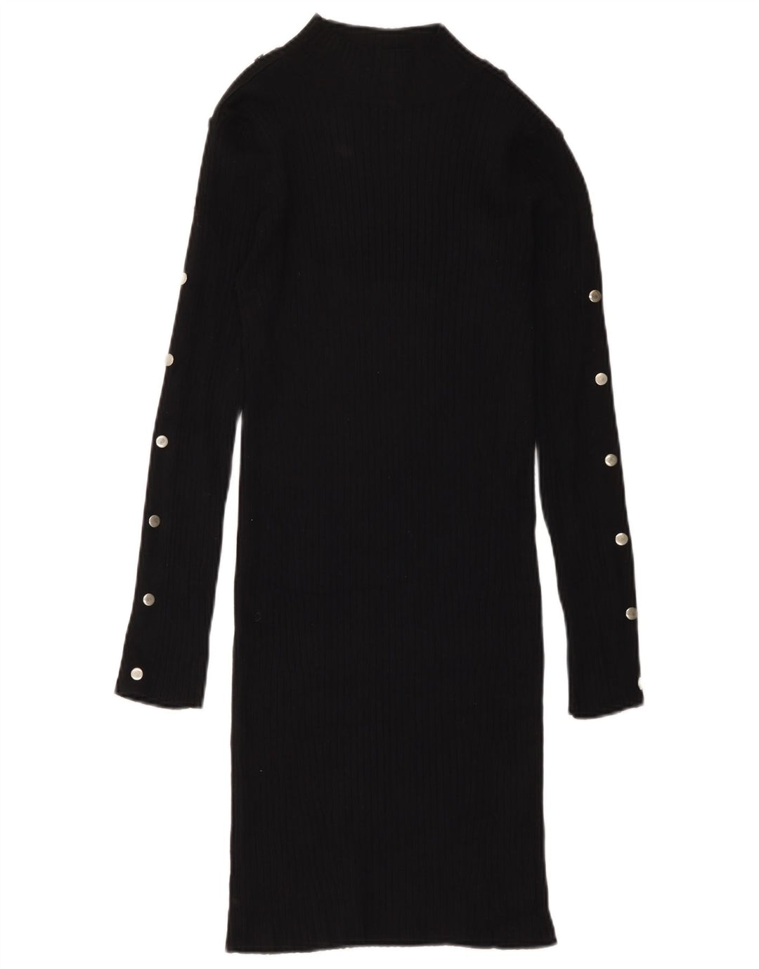 Zara Γυναικείο Jumper Φόρεμα UK 12 Medium Black Viscose