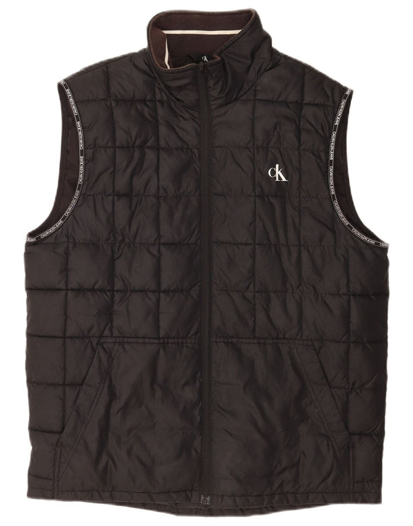 Calvin Klein Jeans Ανδρικά γραφικά Gilet UK 40 Large Black Polyester