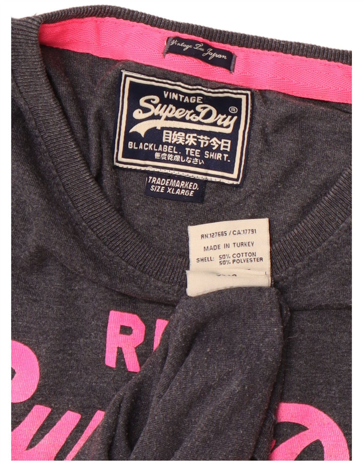 Ανδρικό γραφικό T-Shirt Superdry Top XL Γκρι βαμβακερό