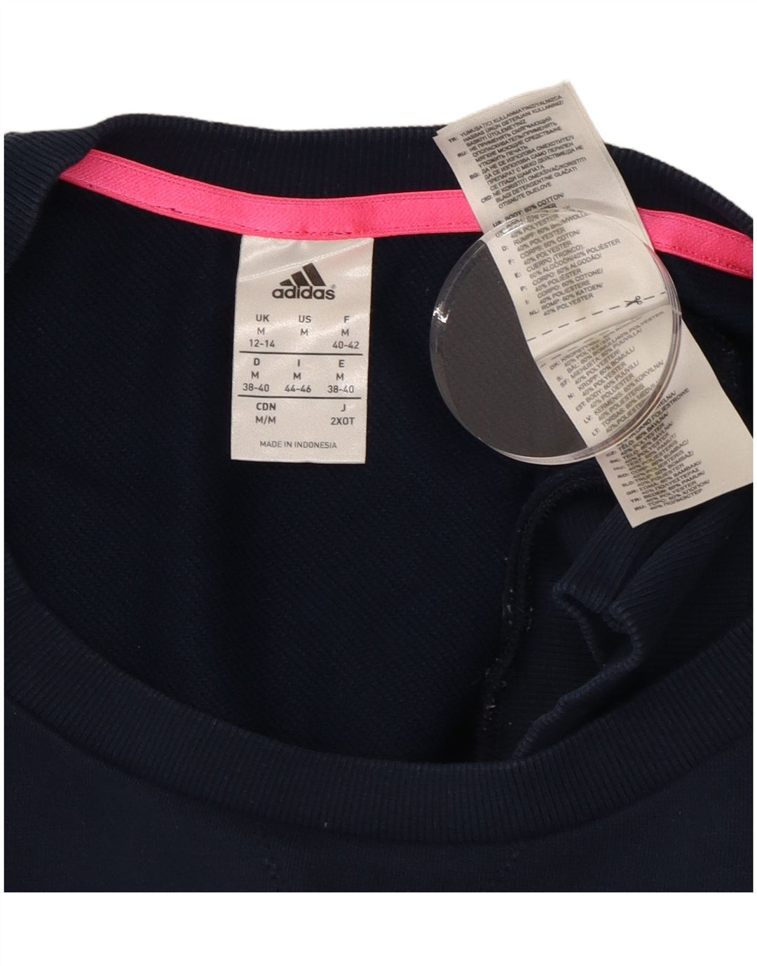 Γυναικεία φούτερ Adidas Climalite Graphic Jumper UK 12/14 Medium Navy Blue