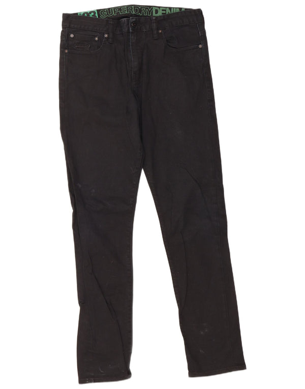 Ανδρικό Slim Jeans Superdry W34 L34 Μαύρο βαμβακερό