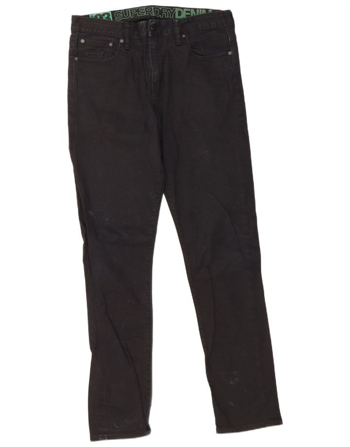 Ανδρικό Slim Jeans Superdry W34 L34 Μαύρο βαμβακερό