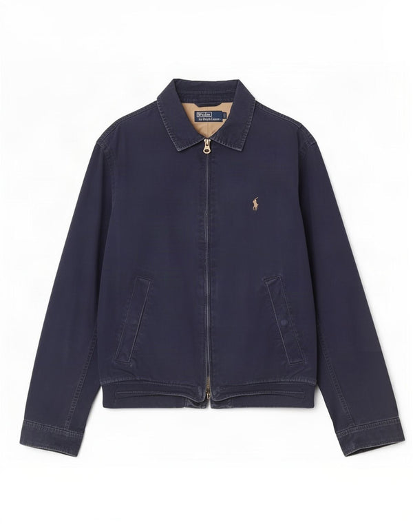 Polo Ralph Lauren Ανδρικό Bomber Jacket UK 40 Large Navy Blue Cotton