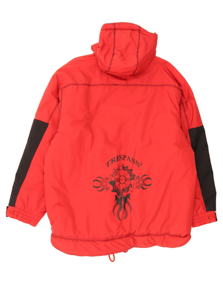 TRESPASS Mens Oversized Windbreaker Coat UK 40 Large Red Colourblock Vintage Trespass and Second-Hand Trespass from Messina Hembry 