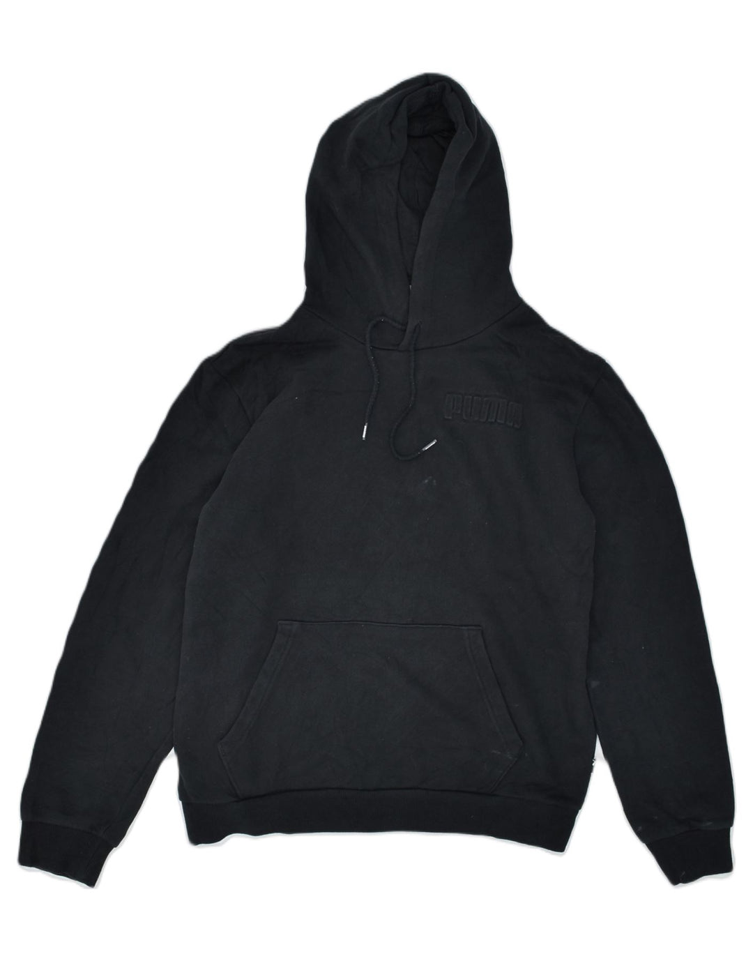 PUMA Mens Hoodie Jumper Medium Black Cotton | Vintage | Thrift | Second-Hand | Used Clothing | Messina Hembry 