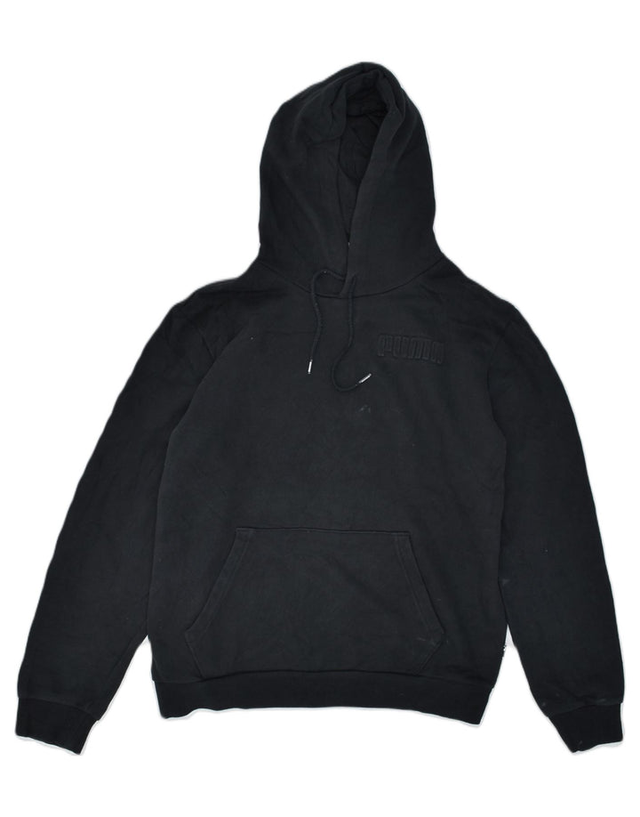 PUMA Mens Hoodie Jumper Medium Black Cotton | Vintage | Thrift | Second-Hand | Used Clothing | Messina Hembry 