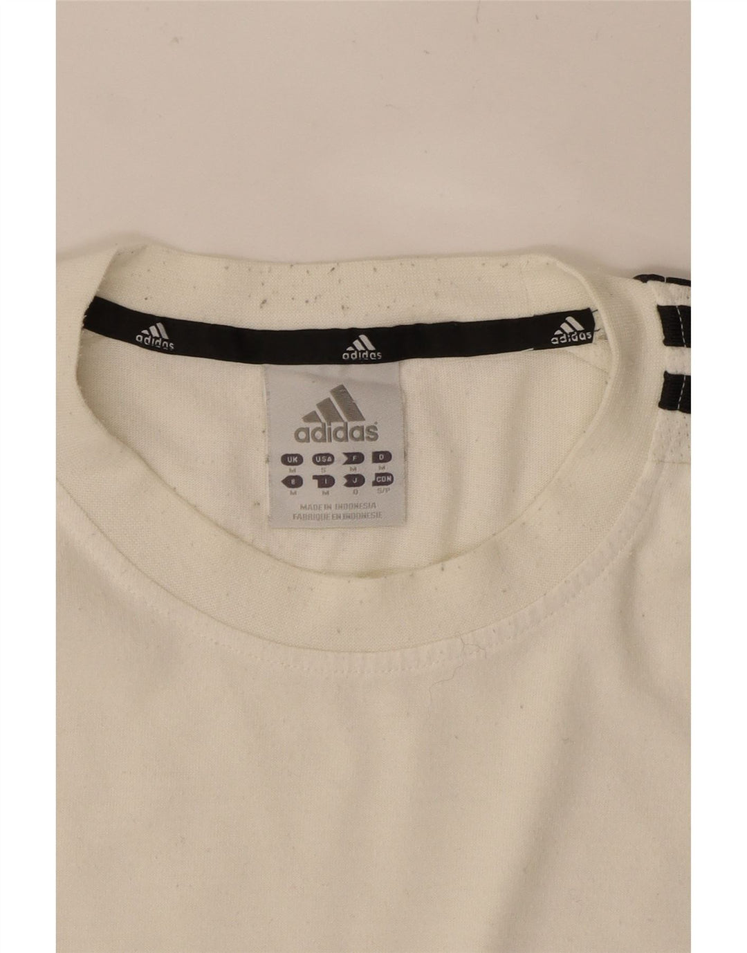 ADIDAS Mens T-Shirt Top Medium White Cotton Vintage Adidas and Second-Hand Adidas from Messina Hembry 