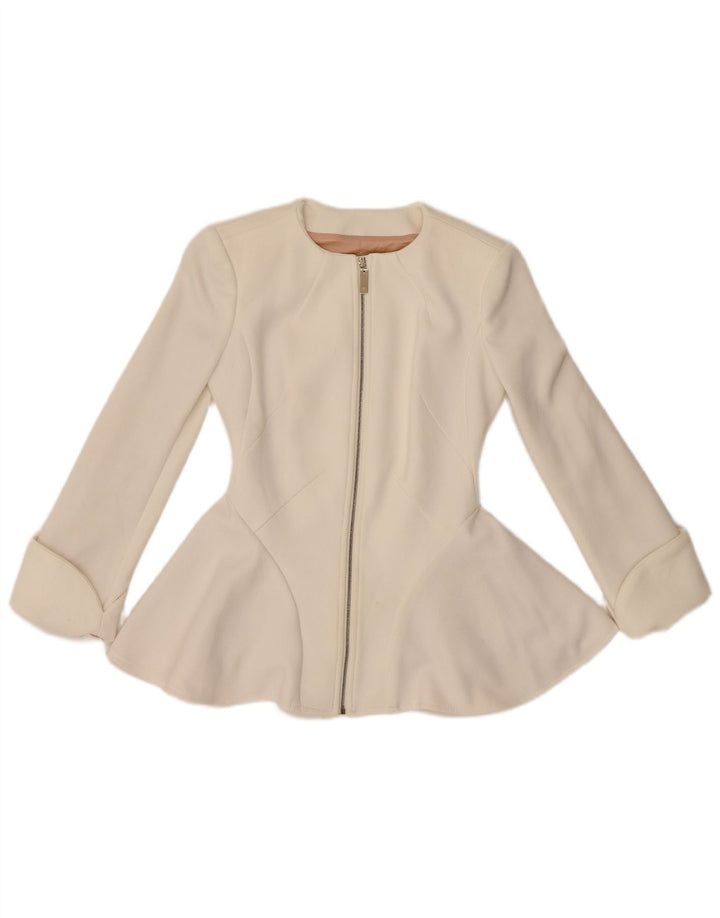 Elisabetta Franchi Γυναικείο μπουφάν Blazer Full Zip IT 38 XS Λευκός Πολυεστέρας