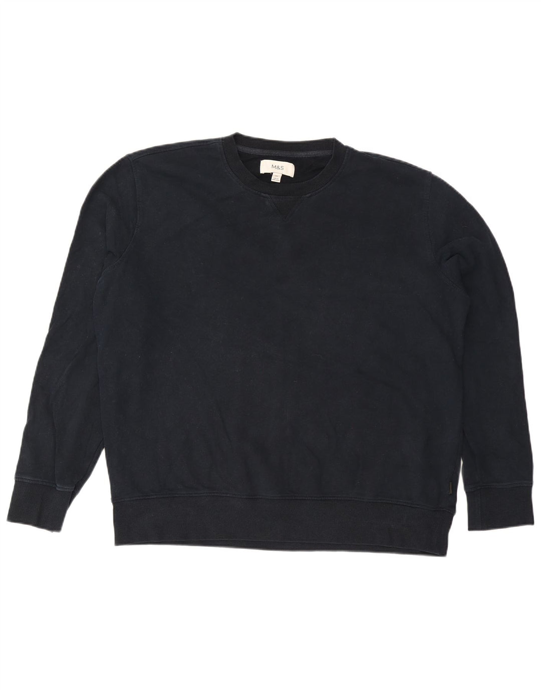 Ανδρική φούτερ Marks & Spencer Jumper 2XL Navy Blue Cotton