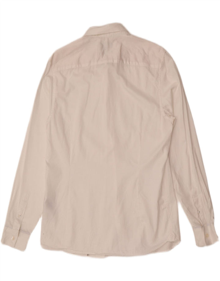 Ted Baker Ανδρικό πουκάμισο Slim Fit Μέγεθος 4 Μεγάλο λευκό βαμβακερό