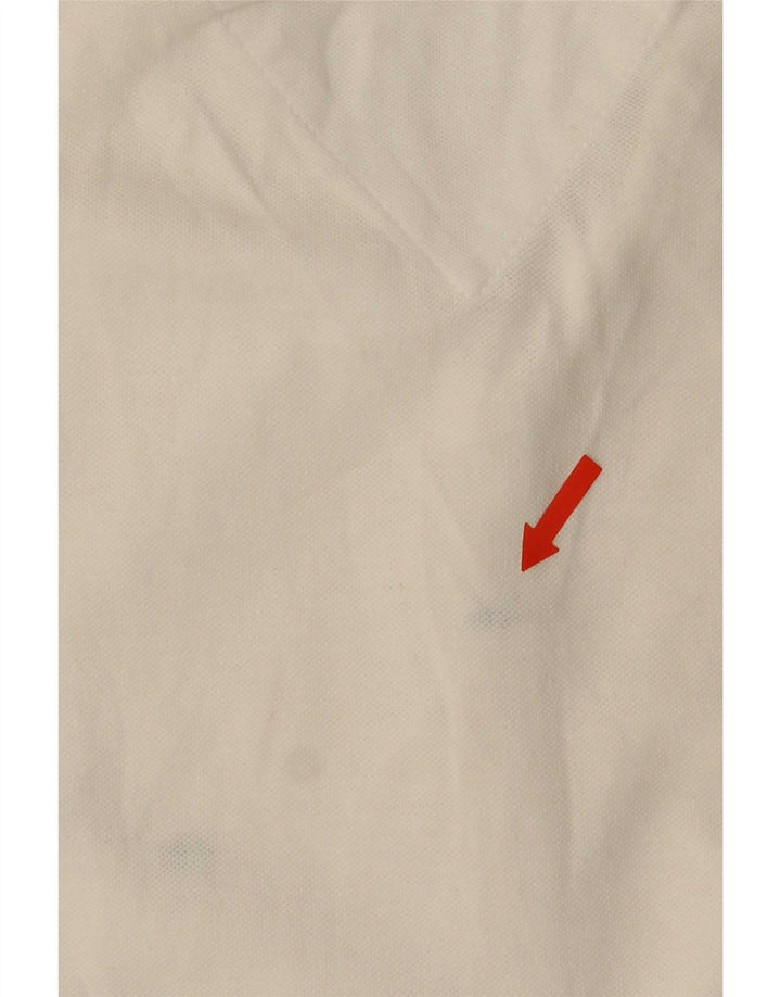Tommy Hilfiger Γυναικείο Πόλο Μπλουζάκι UK 12 Μεσαίο λευκό βαμβακερό