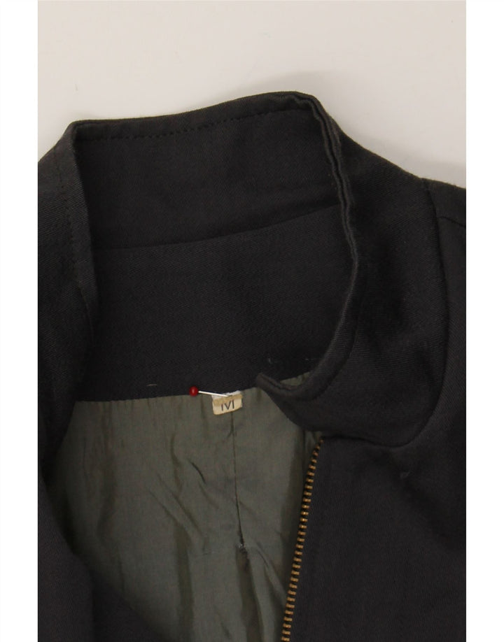 VINTAGE Womens Blazer Jacket UK 14 Medium Black Wool Vintage Vintage and Second-Hand Vintage from Messina Hembry 