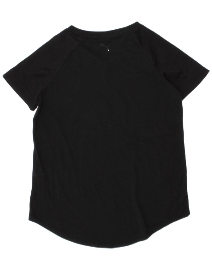 Γραφικό μπλουζάκι Puma Girls Top 12-13 ετών μεγάλο μαύρο πολυεστέρα