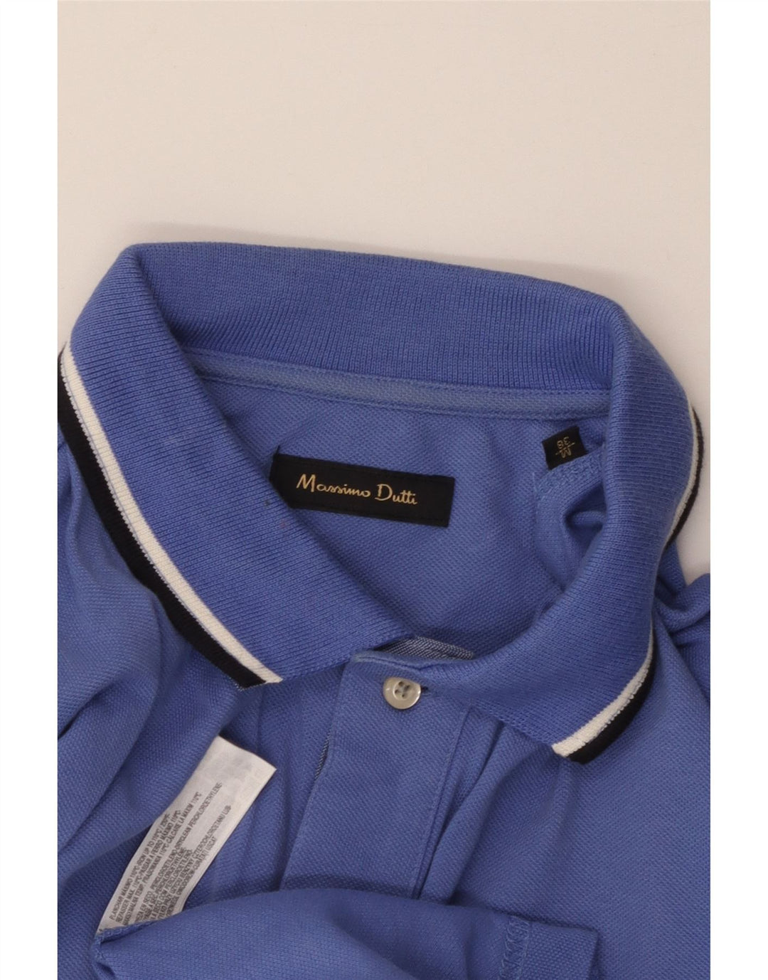 MASSIMO DUTTI Ανδρικό μπλουζάκι πόλο μεσαίο βαμβακερό