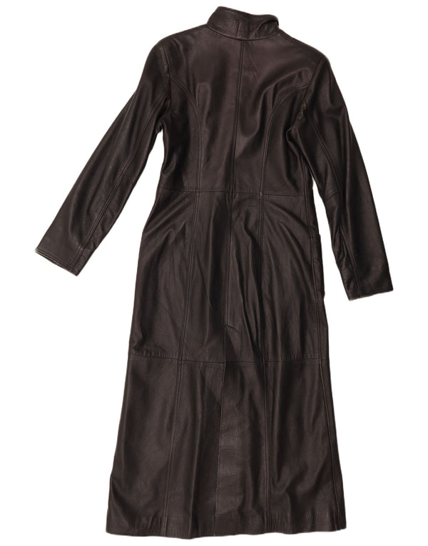 Wake Γυναικείο Δερμάτινο Παλτό UK 12 Medium Black Leather