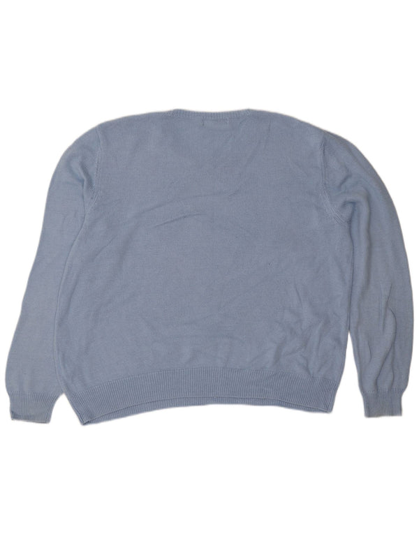 Marks & Spencer Γυναικείο πουλόβερ με λαιμόκαυστο UK 18 XL Blue Christmas