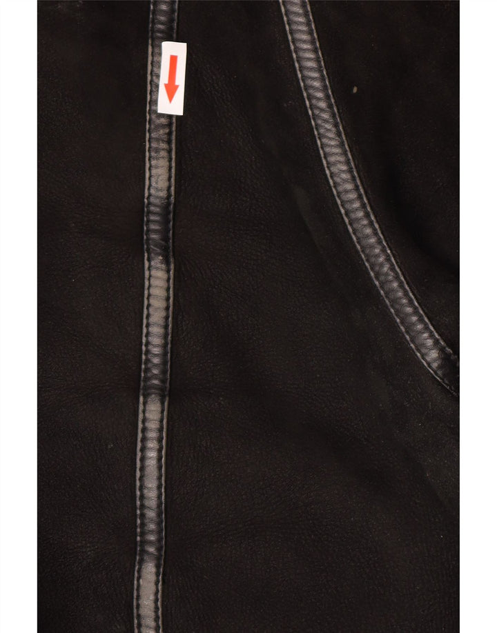 Vintage Ανδρικό Shearling Jacket IT 50 Large Black Shearling