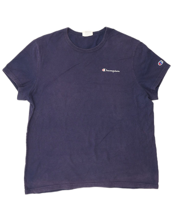 Champion Ανδρικό γραφικό T-Shirt Top XL Navy Blue Cotton