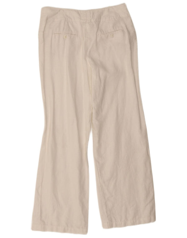 Monsoon Γυναικείο Bootcut Casual Παντελόνι UK 10 Small W28 L28 Λευκό Λευκό