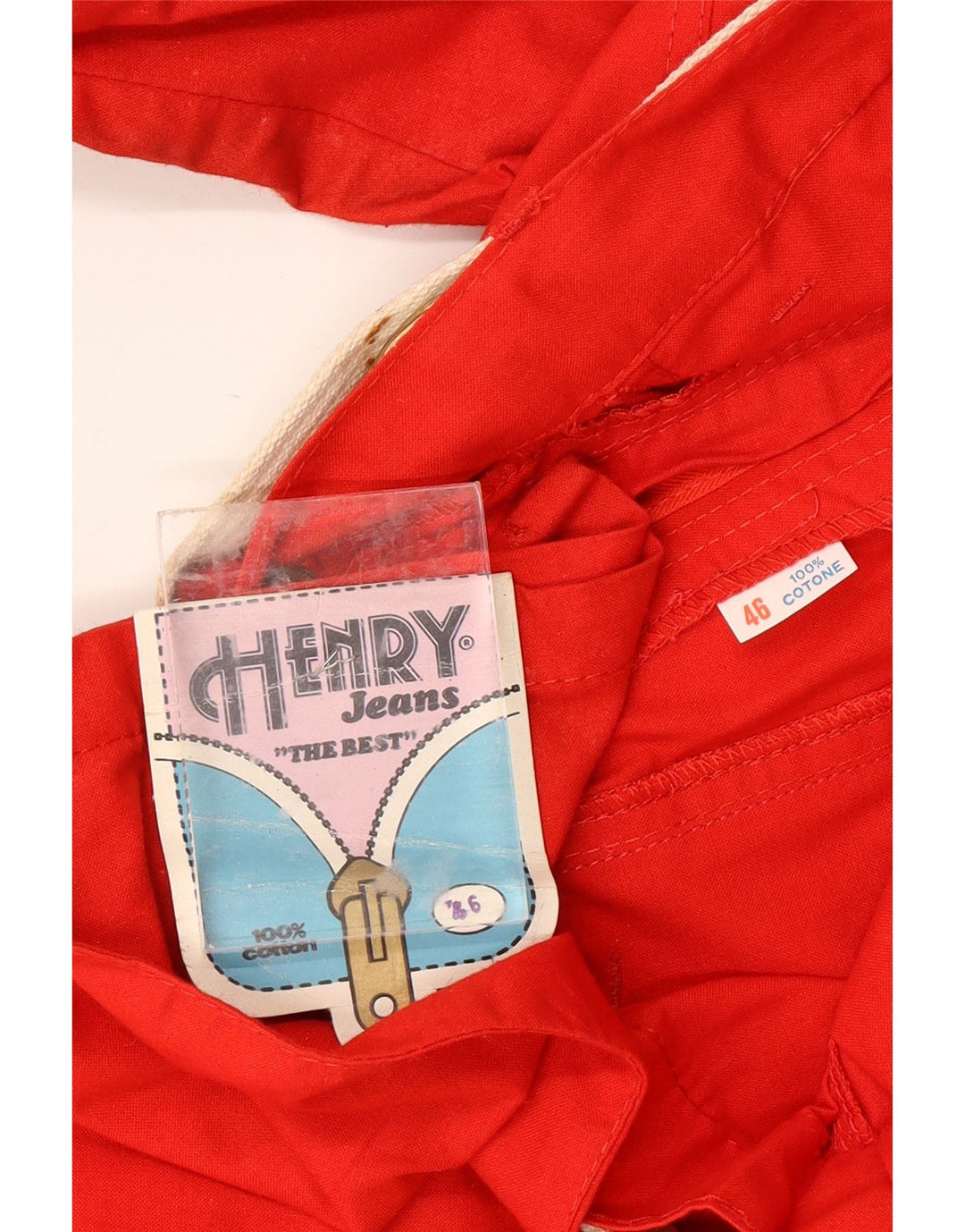 VINTAGE Γυναικείο ψηλόμεσο παντελόνι Cargo IT 46 μεγάλο W28 L31 κόκκινο βαμβακερό