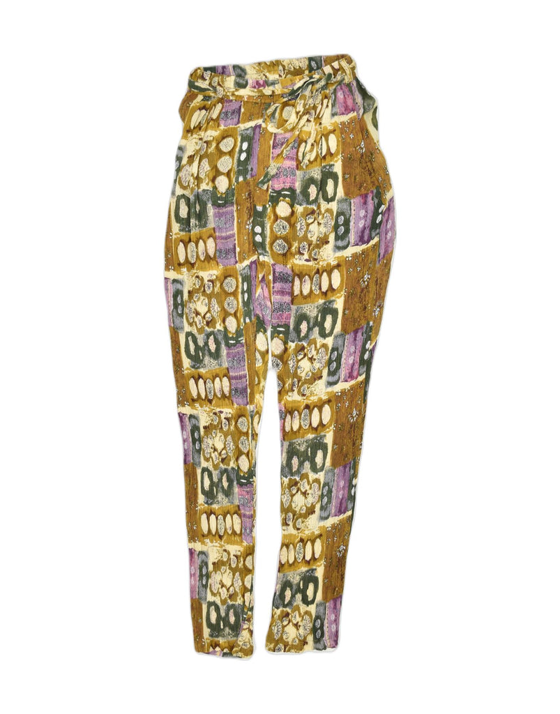 VINTAGE Womens High Waist Casual Trousers W24 L40 Multicoloured Geometric | Vintage | Thrift | Second-Hand | Used Clothing | Messina Hembry 