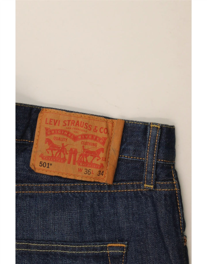Levi's Mens 501 Straight Jeans W36 L30 Blue Cotton