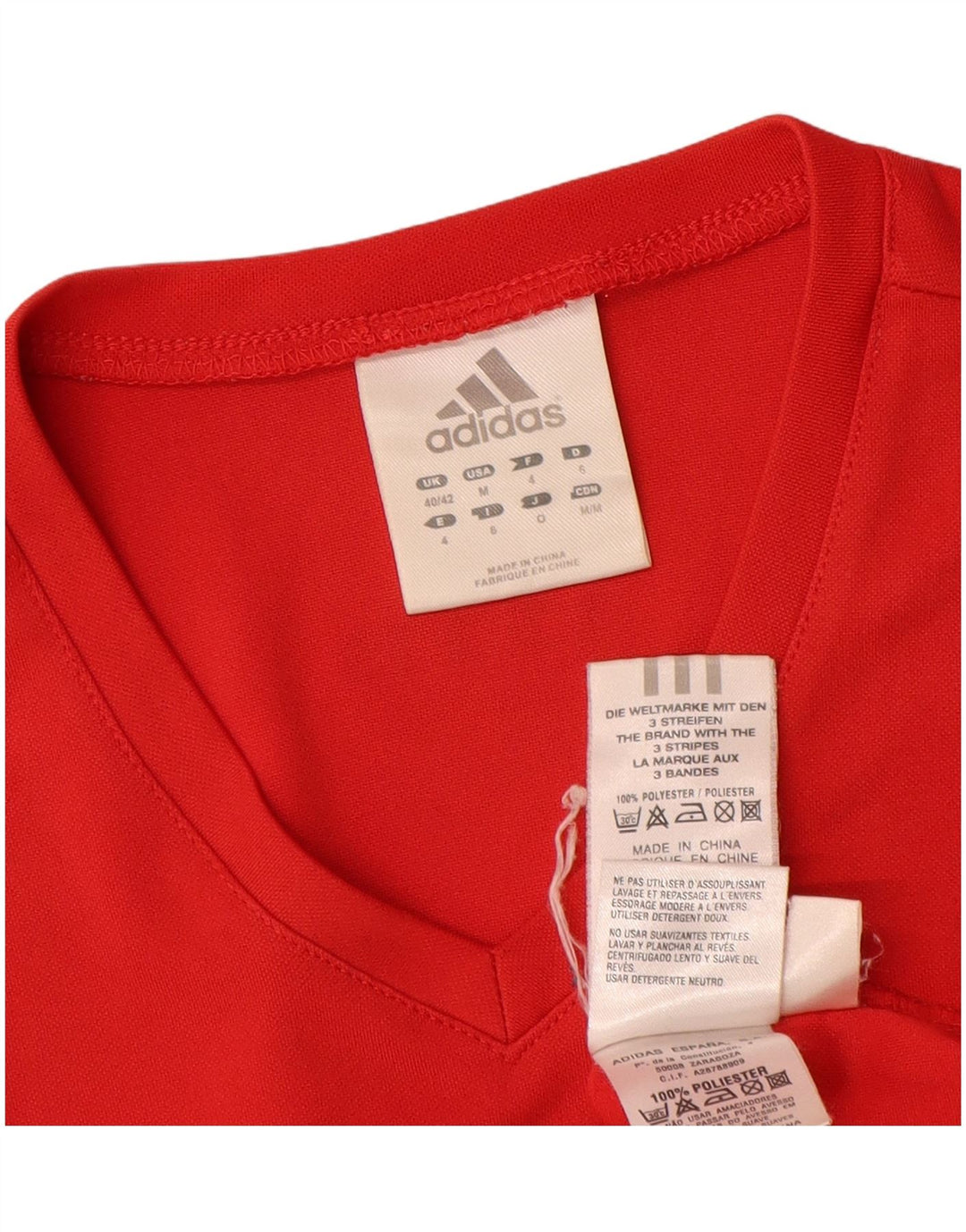Ανδρικό T-Shirt Adidas Climalite Top UK 40/42 Μεσαίο κόκκινο πολυεστέρας