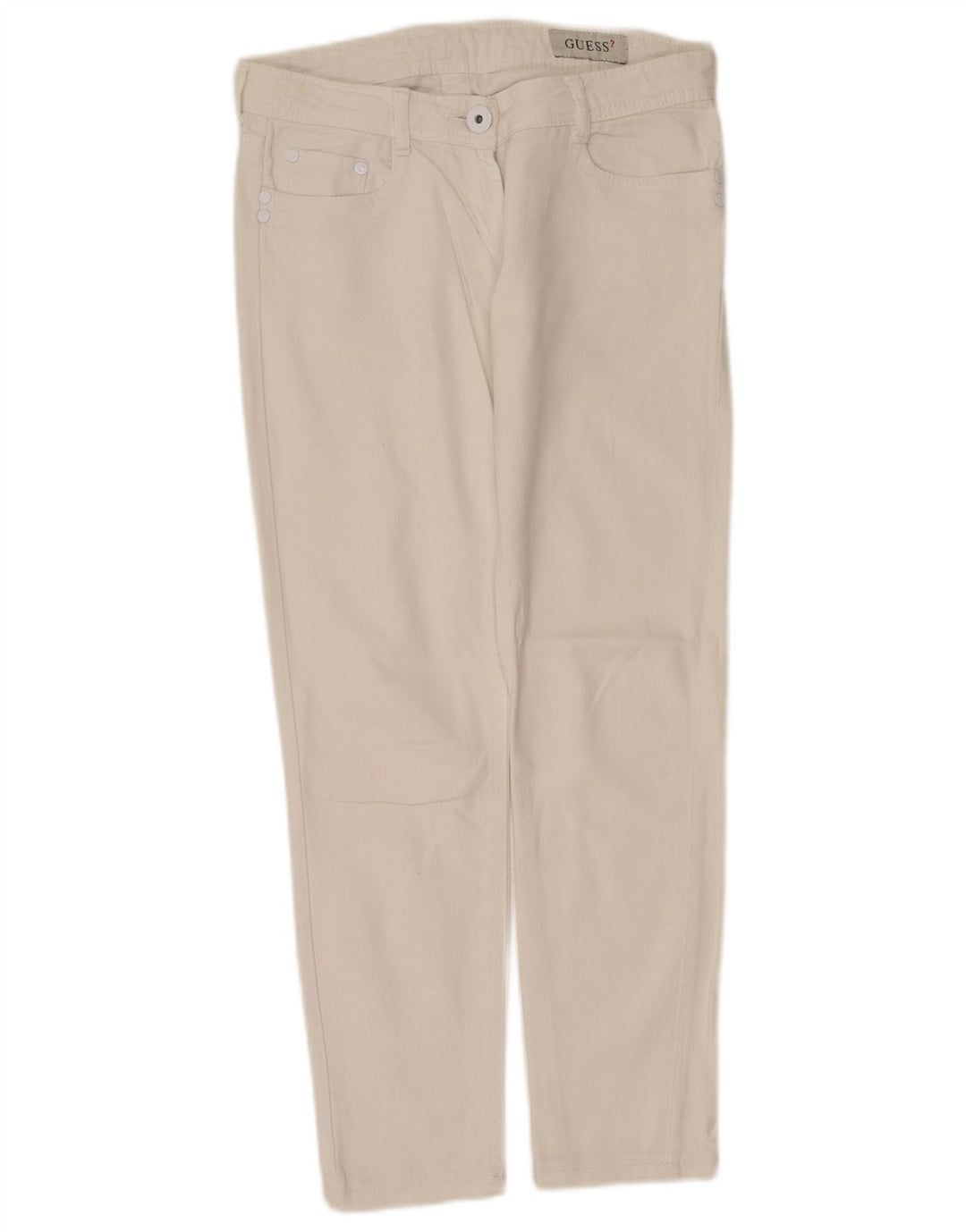 Guess Γυναικείο Slim Jeans W28 L27 Λευκό βαμβακερό
