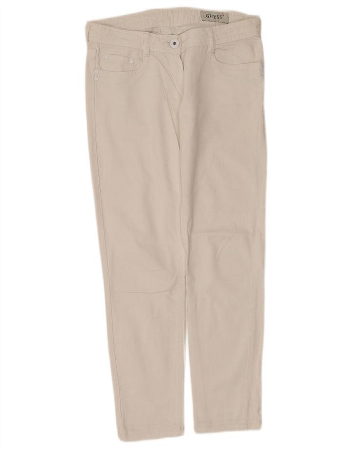 Guess Γυναικείο Slim Jeans W28 L27 Λευκό βαμβακερό