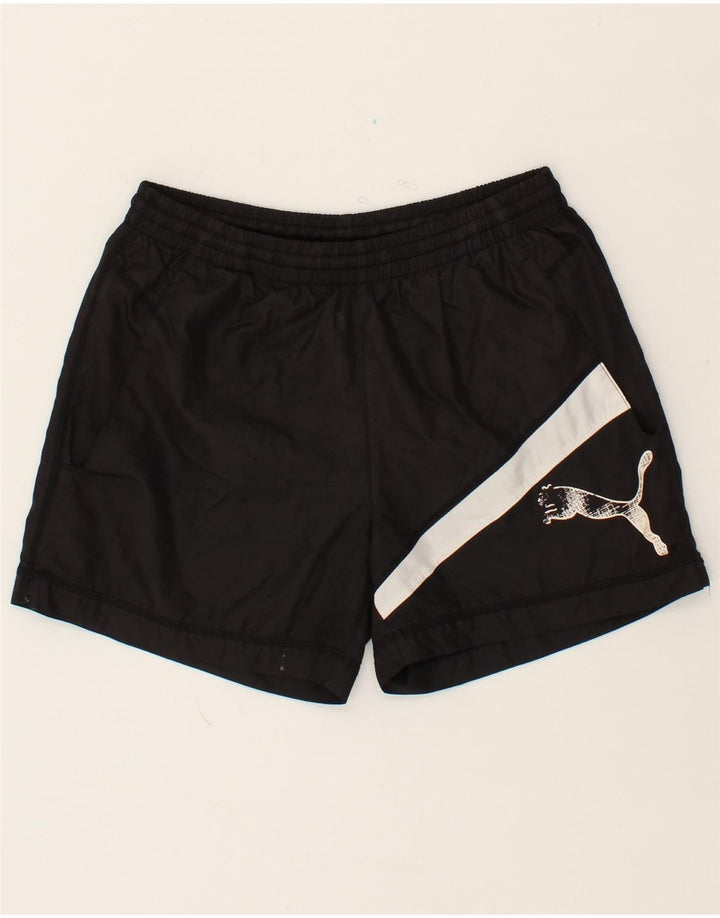 PUMA Mens Graphic Sport Shorts Small  Black Colourblock Vintage Puma and Second-Hand Puma from Messina Hembry 
